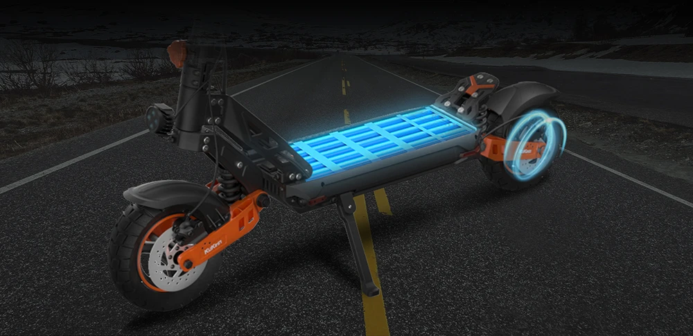 KuKirin G2 Max Electric Scooter 10 Inch Off-road Tires 1000W Motor 55Km/h Max Speed 48V 20Ah Battery 80km Range 120KG Max Load Detachable Seat Adjustable Height