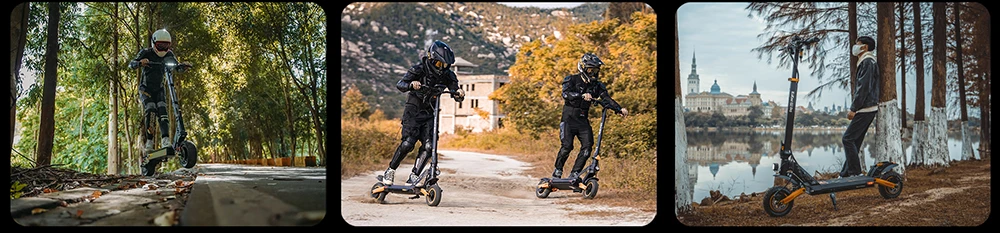 KuKirin G4 Off-Road Electric Scooter with 2000W Motor, 60V 20Ah Battery, 75km Top Range, 70km/h Max Speed, 11 Inch Vacuum Tires, Turn Signal - Black