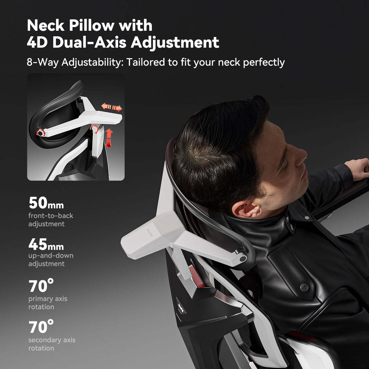 AutoFull G7 Ergonomic Gaming Chair-white