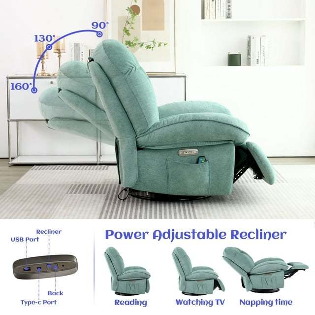 Spring Sale - Power Rocker Recliner Chair with Vibrating Massage