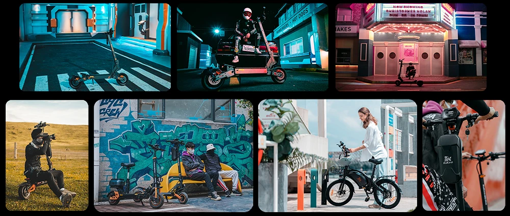 KuKirin G4 Off-Road Electric Scooter with 2000W Motor, 60V 20Ah Battery, 75km Top Range, 70km/h Max Speed, 11 Inch Vacuum Tires, Turn Signal - Black