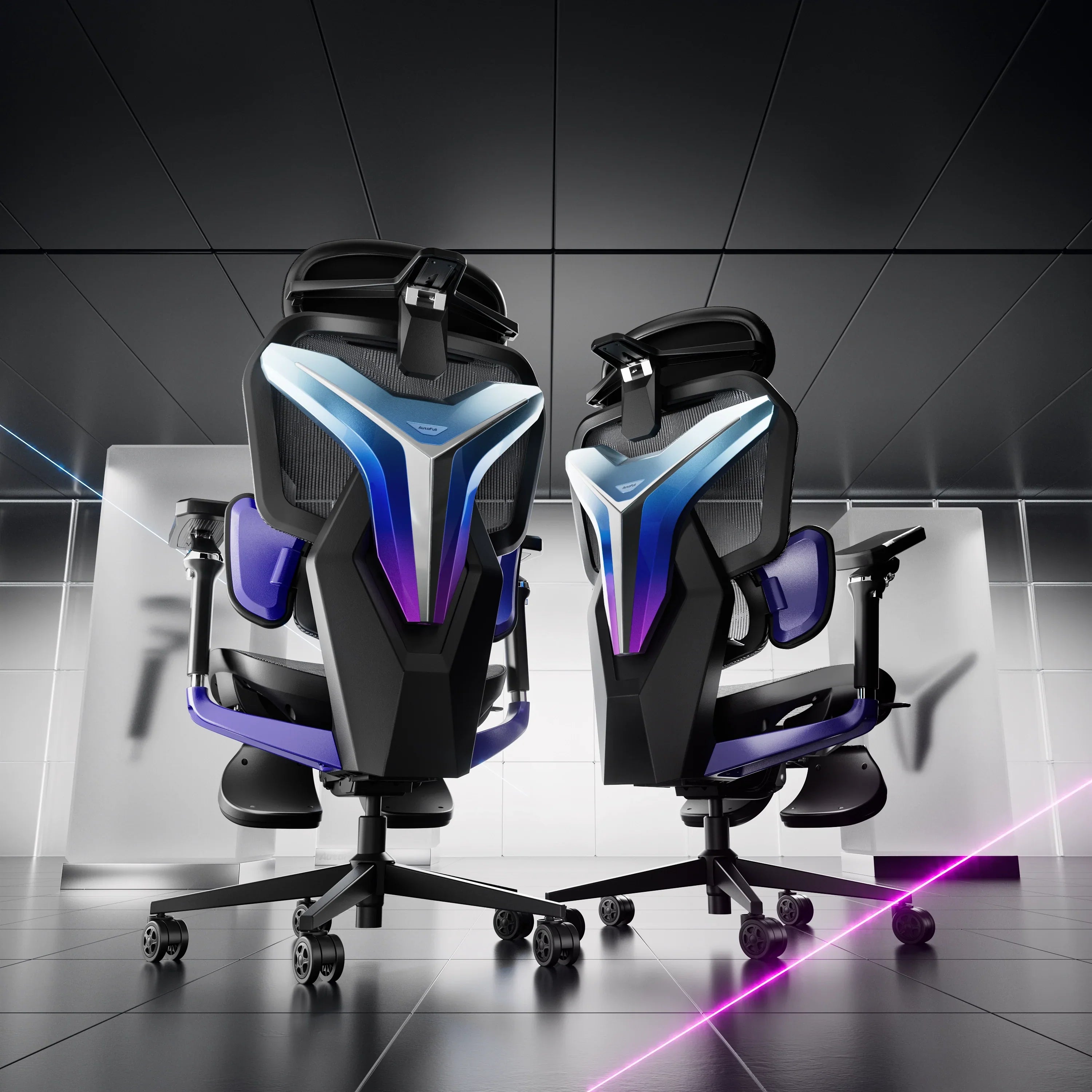 AutoFull G7 Ergonomic Gaming Chair-white