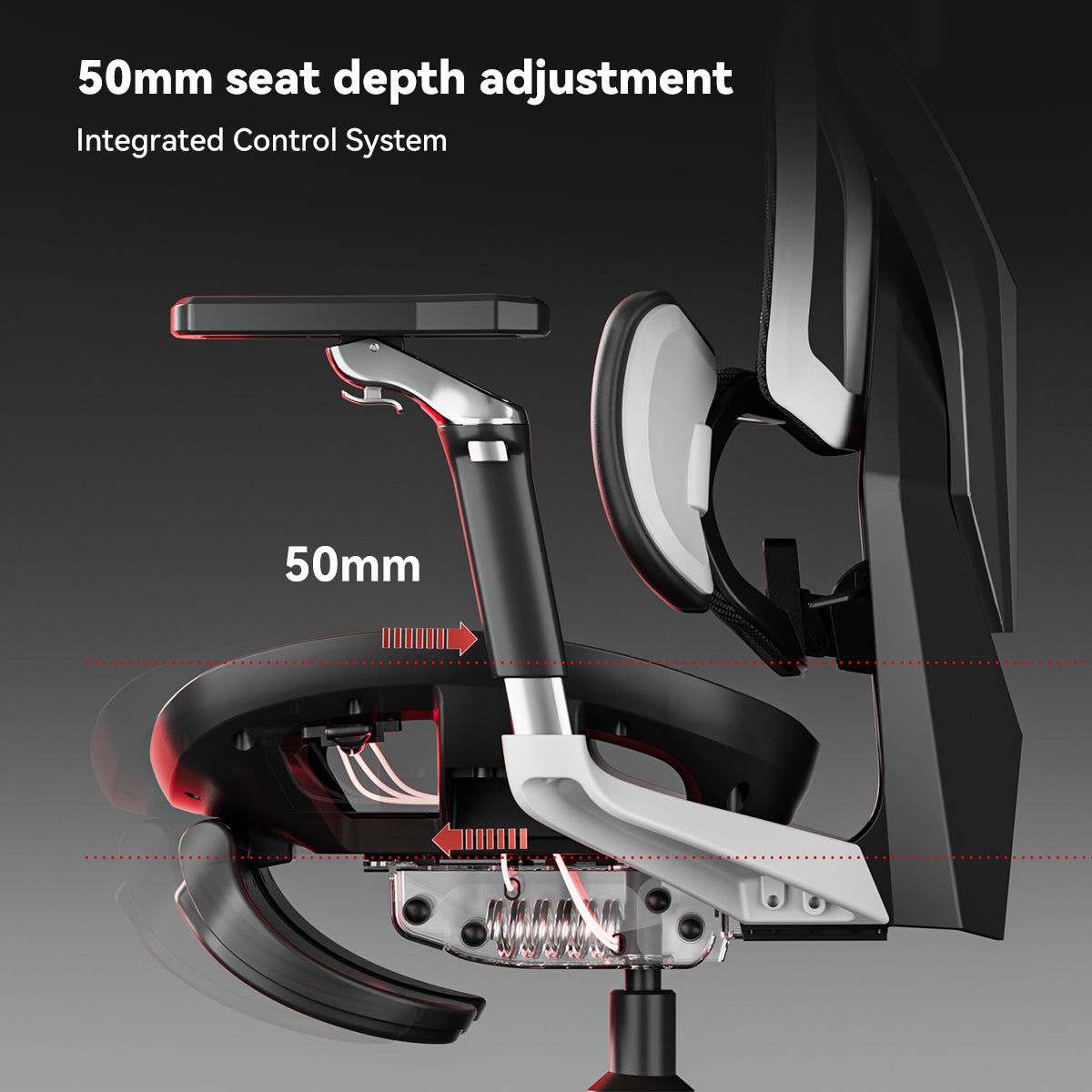 AutoFull G7 Ergonomic Gaming Chair-white
