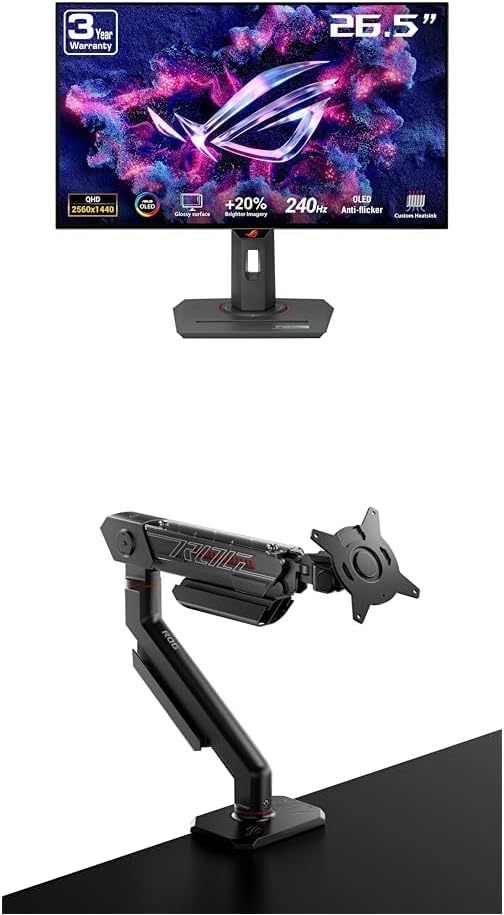 Swift 32” 4K OLED Gaming Monitor (PG32UCDM) - UHD (3840 x 2160), QD-OLED, 240Hz, 0.03ms, G-SYNC Compatible, Custom Heatsink, Graphene Film, 99% DCI-P3, True 10-bit, 90W USB-C