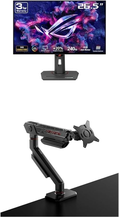 Swift 32” 4K OLED Gaming Monitor (PG32UCDM) - UHD (3840 x 2160), QD-OLED, 240Hz, 0.03ms, G-SYNC Compatible, Custom Heatsink, Graphene Film, 99% DCI-P3, True 10-bit, 90W USB-C
