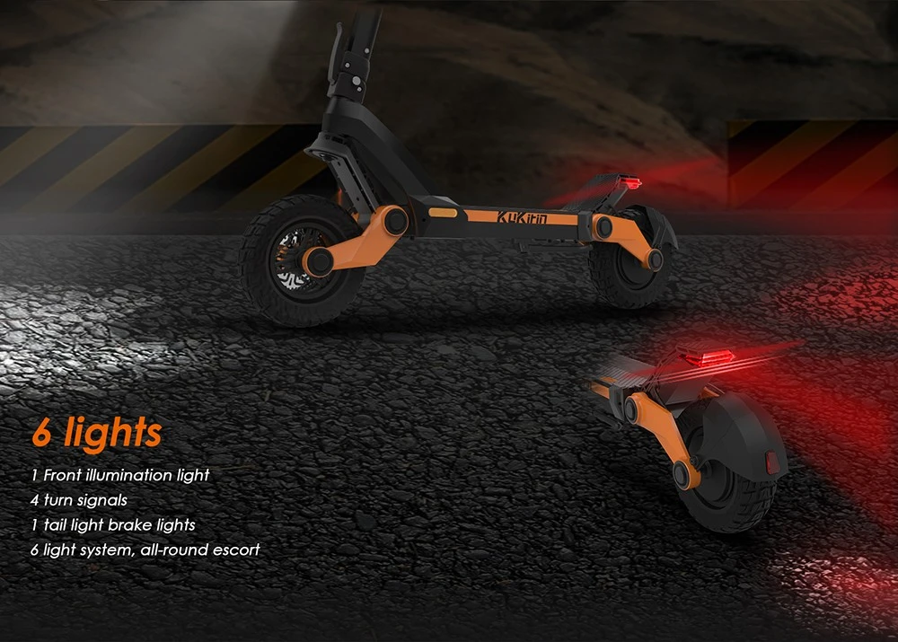 KuKirin G3 Adventurers Electric Scooter 10.5 Inch Off-road 1200W Rear Motor 52V 18Ah Lithium battery Max Speed 50KM/H Touchable Display Control Panel TPU Suspension System IPX4