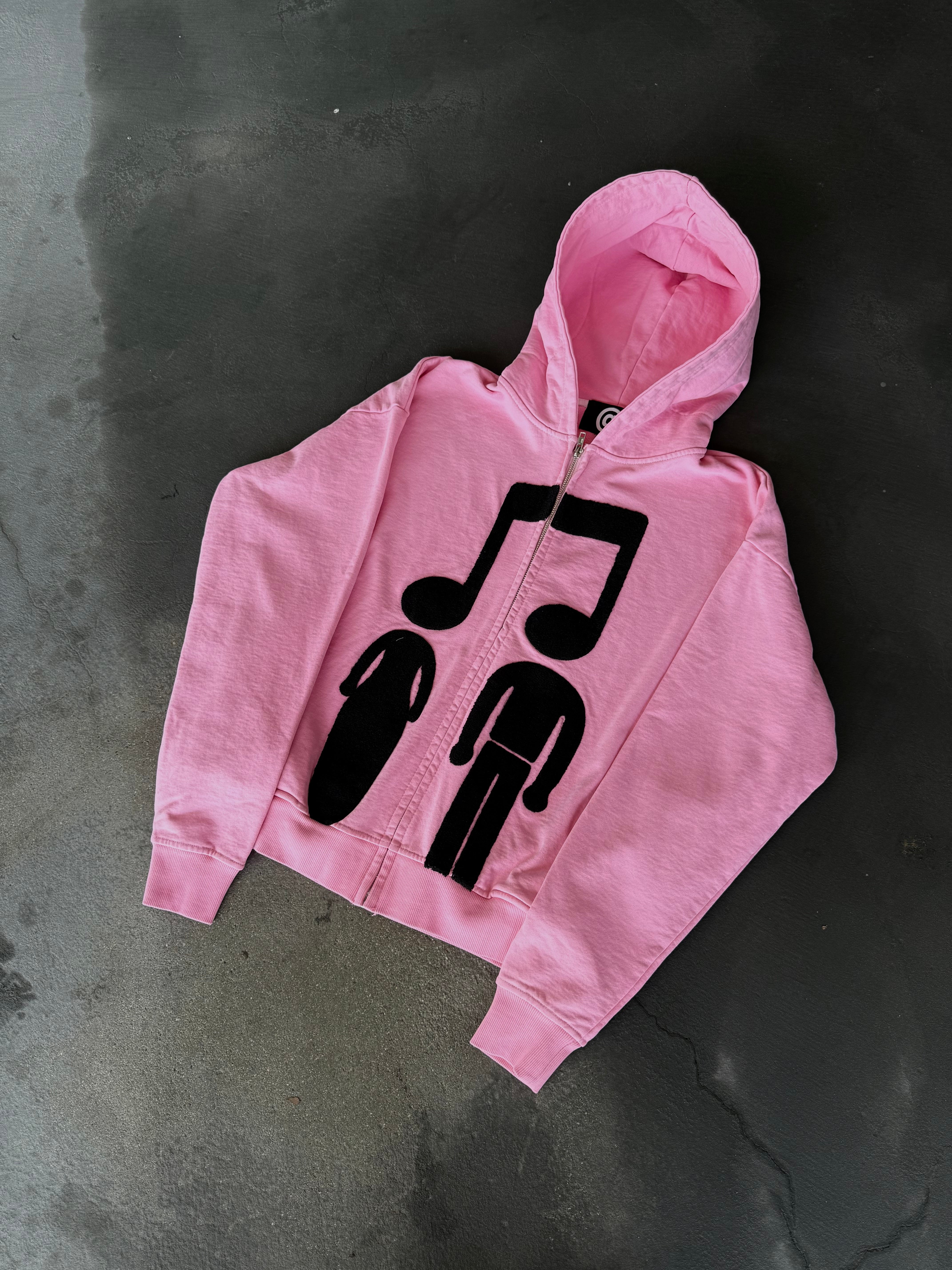 “Music Connects Us” Zip-Up (Pink)