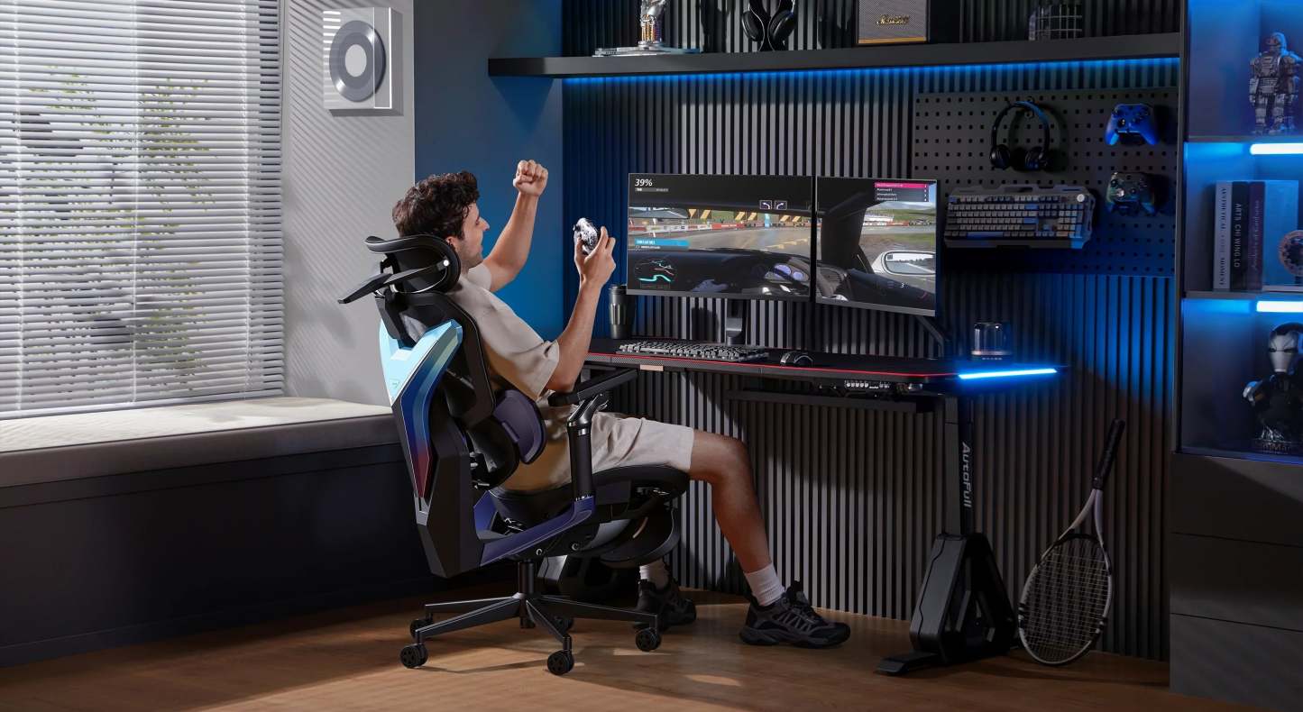 AutoFull G7 Ergonomic Gaming Chair-white