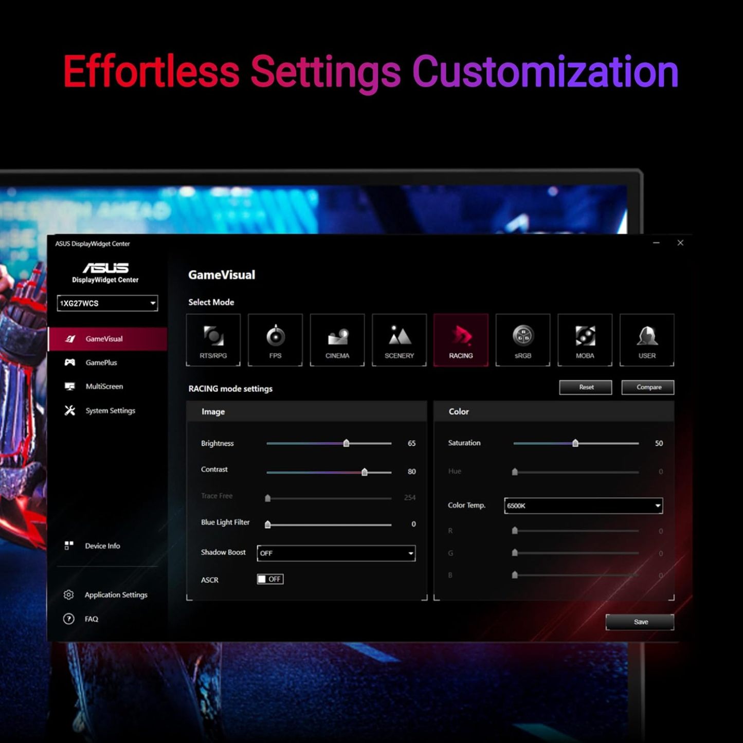 Strix 25” (24.5” viewable) Esports Gaming Monitor (XG259QNS) - Full HD, 380Hz, 0.3ms, Fast IPS, Extreme Low Motion Blur Sync, FreeSync Premium, DisplayWidget, Ergonomic, 3 yr Warranty