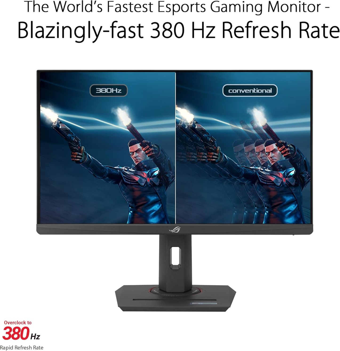 Strix 25” (24.5” viewable) Esports Gaming Monitor (XG259QNS) - Full HD, 380Hz, 0.3ms, Fast IPS, Extreme Low Motion Blur Sync, FreeSync Premium, DisplayWidget, Ergonomic, 3 yr Warranty