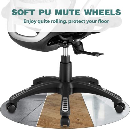 High Back Desk Chair - Adjustable Headrest with Flip-Up Arms