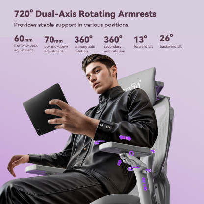 AutoFull G7 Ergonomic Gaming Chair-white
