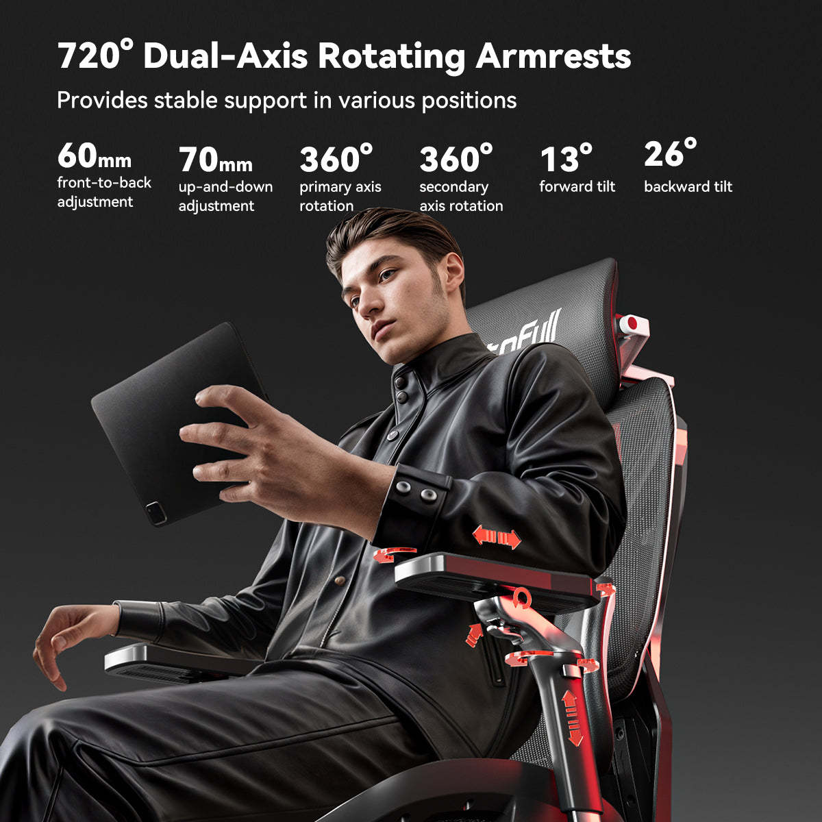 AutoFull G7 Ergonomic Gaming Chair-white
