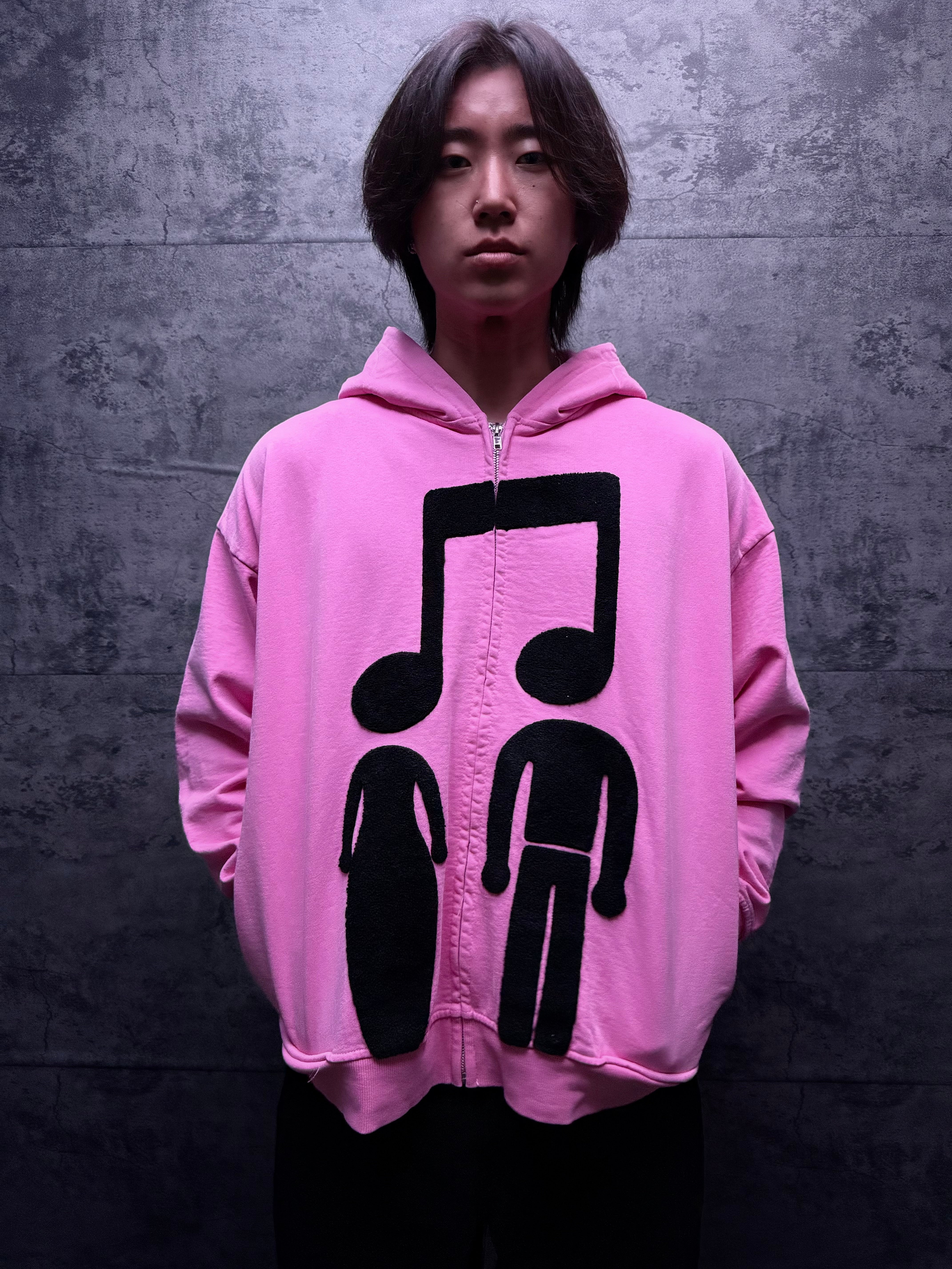 “Music Connects Us” Zip-Up (Pink)