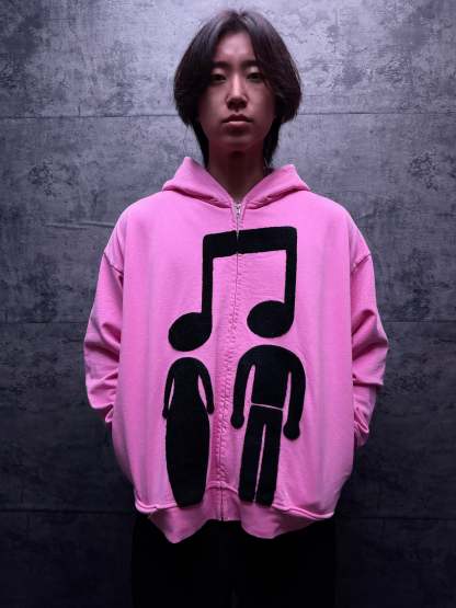 “Music Connects Us” Zip-Up (Pink)