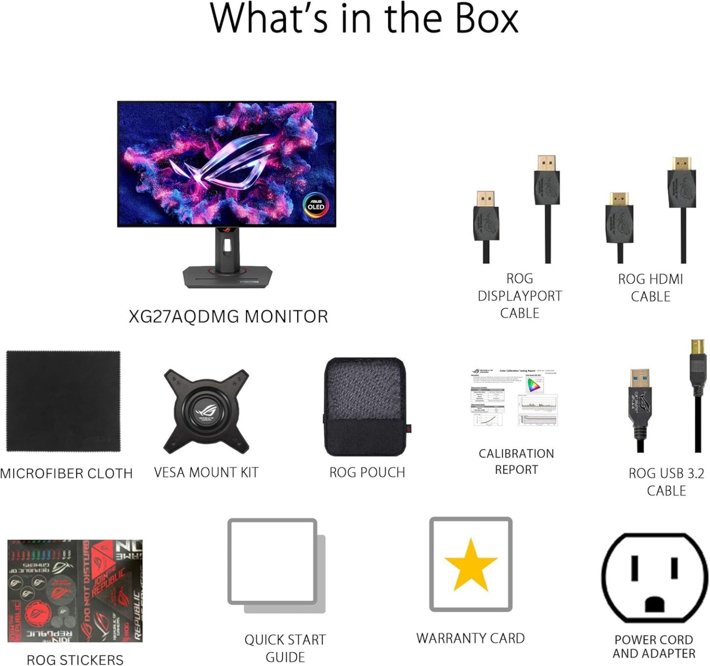 Swift 32” 4K OLED Gaming Monitor (PG32UCDM) - UHD (3840 x 2160), QD-OLED, 240Hz, 0.03ms, G-SYNC Compatible, Custom Heatsink, Graphene Film, 99% DCI-P3, True 10-bit, 90W USB-C