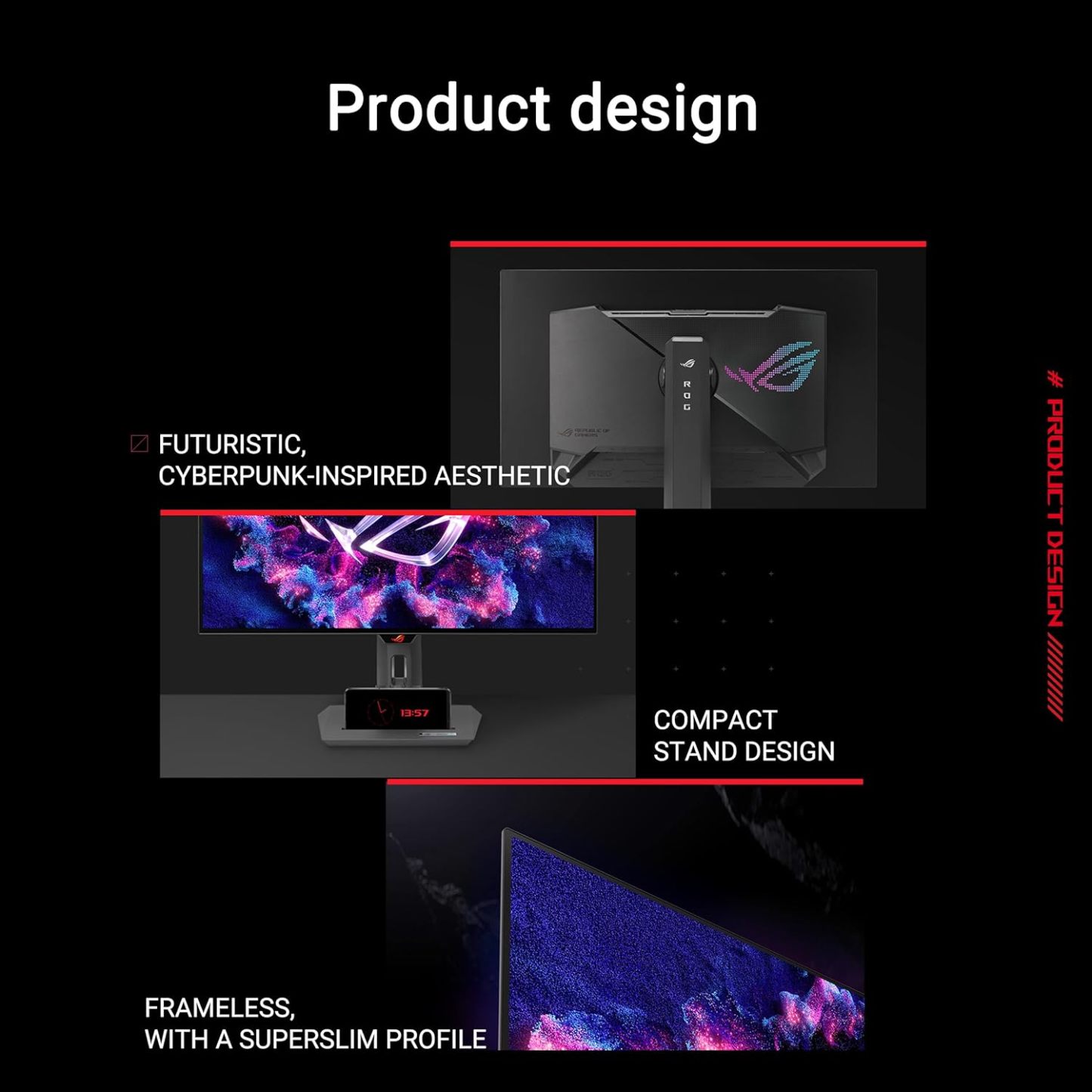 Swift 32” 4K OLED Gaming Monitor (PG32UCDM) - UHD (3840 x 2160), QD-OLED, 240Hz, 0.03ms, G-SYNC Compatible, Custom Heatsink, Graphene Film, 99% DCI-P3, True 10-bit, 90W USB-C