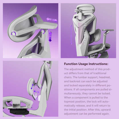 AutoFull G7 Ergonomic Gaming Chair-white
