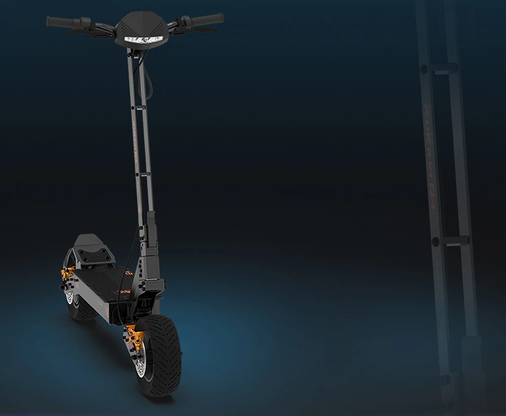 KuKirin G4 Off-Road Electric Scooter with 2000W Motor, 60V 20Ah Battery, 75km Top Range, 70km/h Max Speed, 11 Inch Vacuum Tires, Turn Signal - Black