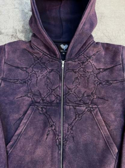 “Half a Million” Embroidery Zip-Up (Purple)