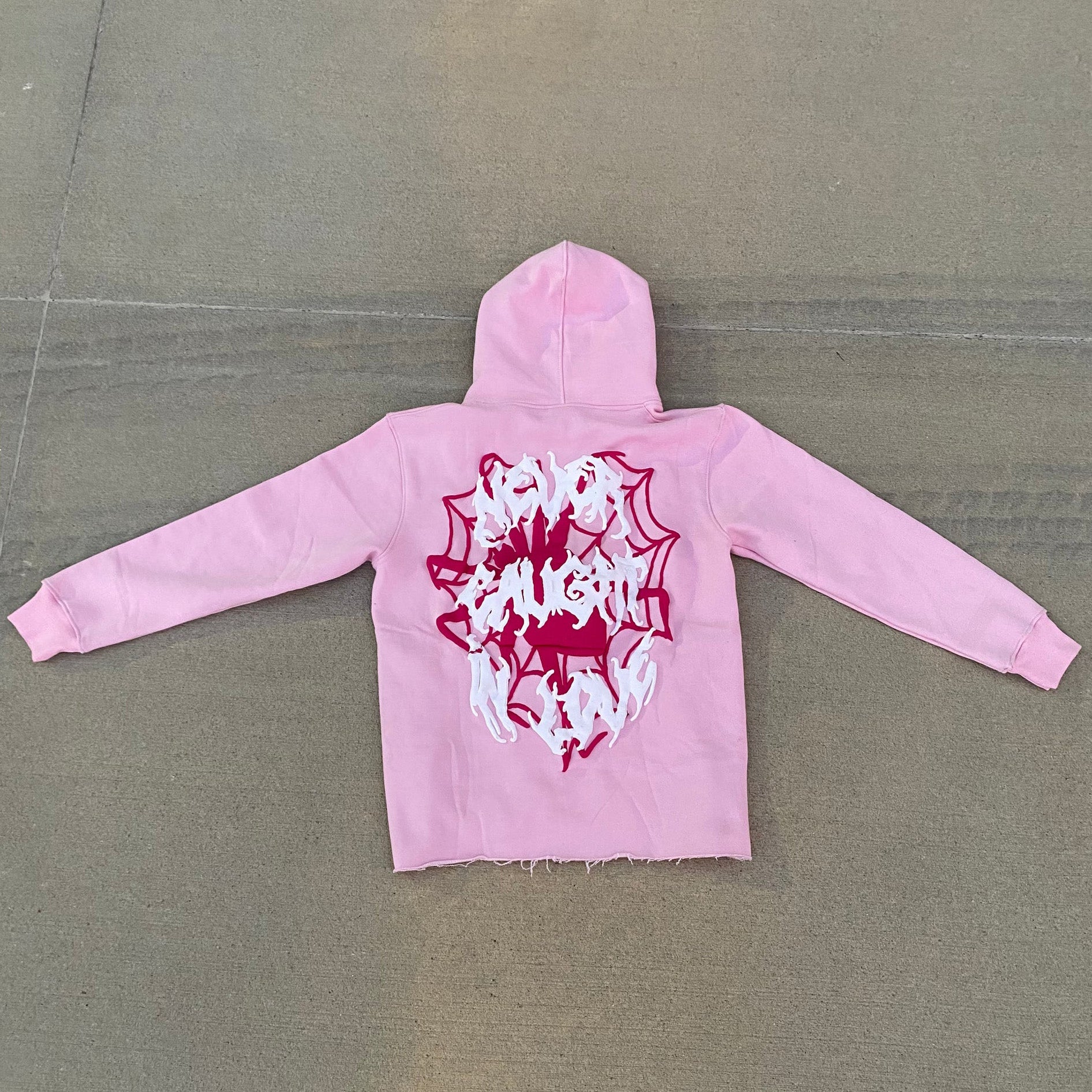Notorious Spider Web Print Hoodie Sweatpants Two Piece Set