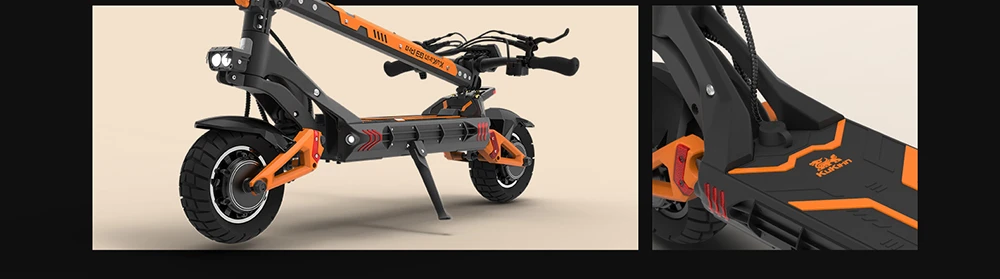 KuKirin G3 Pro 2024 Version 1200W*2 Motor Off-Road Electric Scooter 10 Inch Tire 52V 23.2Ah Removable Battery 80km range 65km/h Max Speed Dual Hydraulic Shock Absorber system IP54 Waterproof Dual Hydraulic Brake