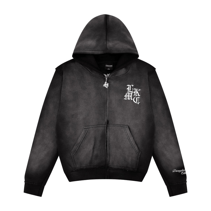 Distressed Zip Hoodie  (Buy 2 Free Shipping)