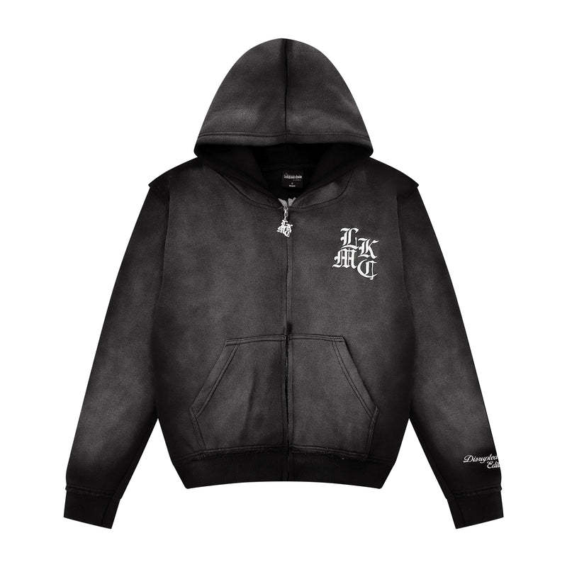 Distressed Zip Hoodie  (Buy 2 Free Shipping)