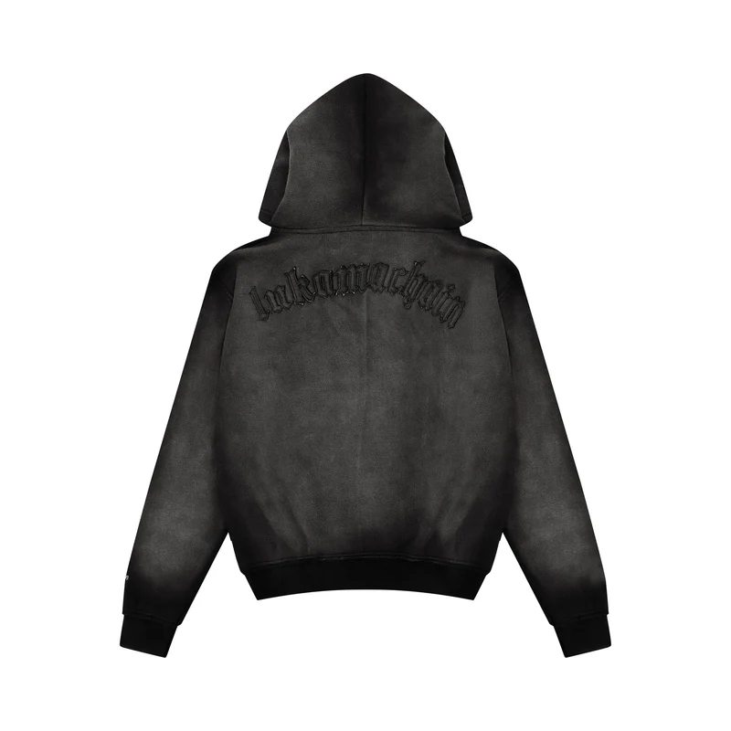 Distressed Zip Hoodie  (Buy 2 Free Shipping)