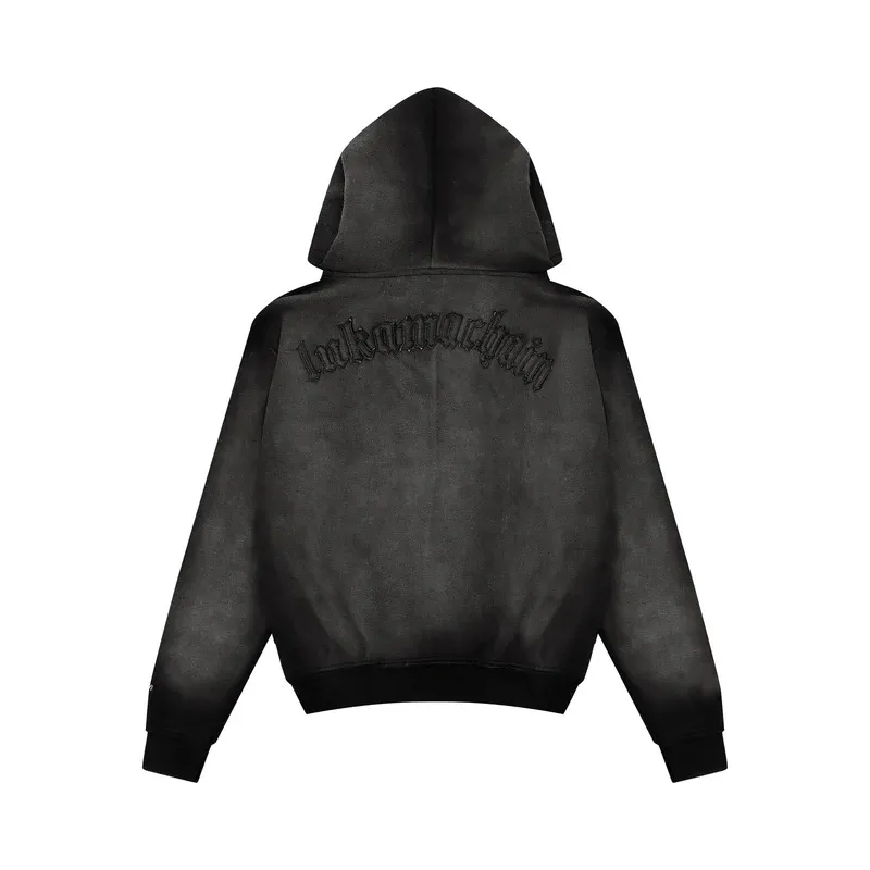 Distressed Zip Hoodie  (Buy 2 Free Shipping)