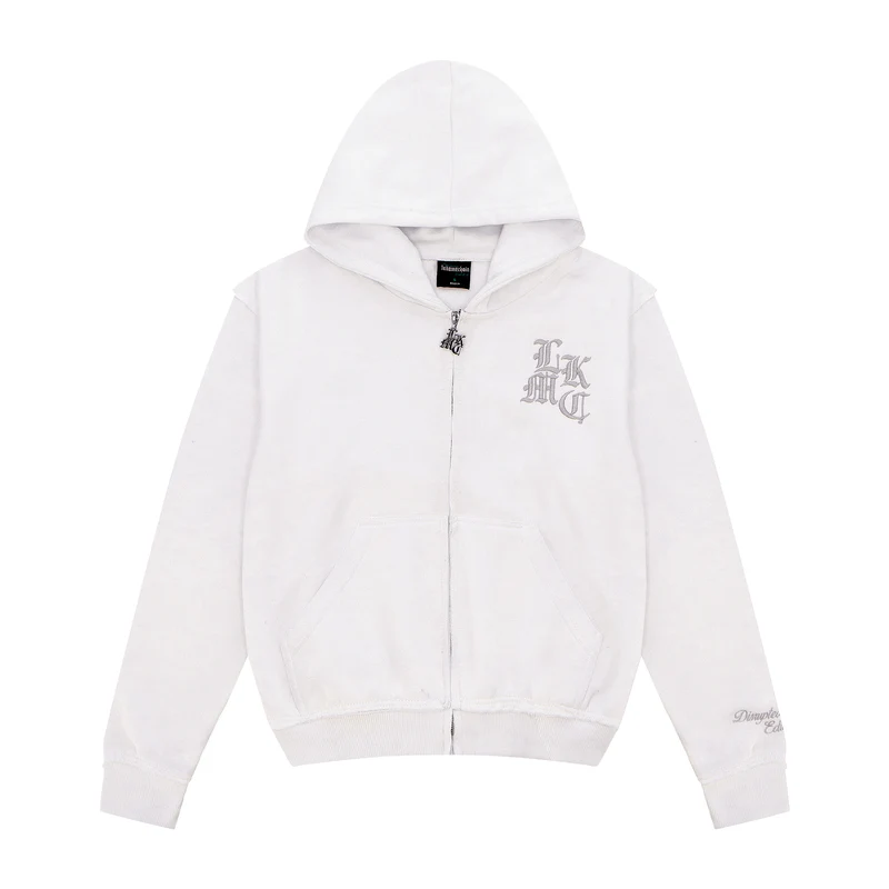 Distressed Zip Hoodie  (Buy 2 Free Shipping)
