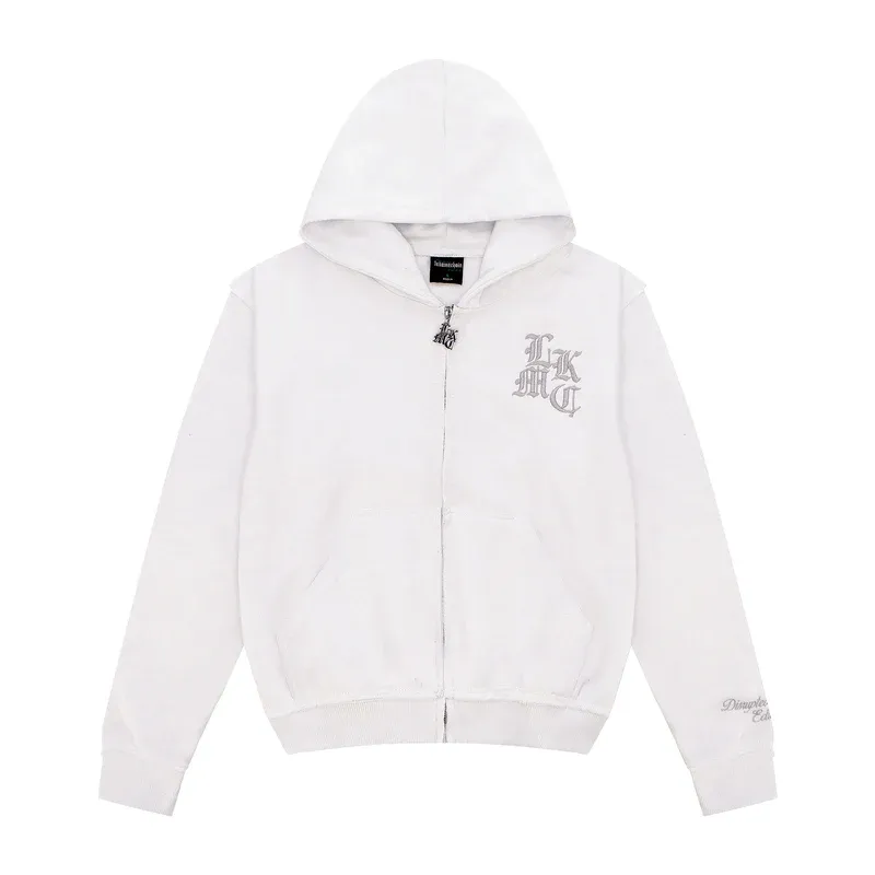 Distressed Zip Hoodie  (Buy 2 Free Shipping)