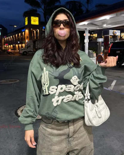 New Street puff print hoodies 3D Y2k Clothes Tops Sweatshirt Women Goth Streetwear Grunge Harajuku Clothing Oversized Hoodie