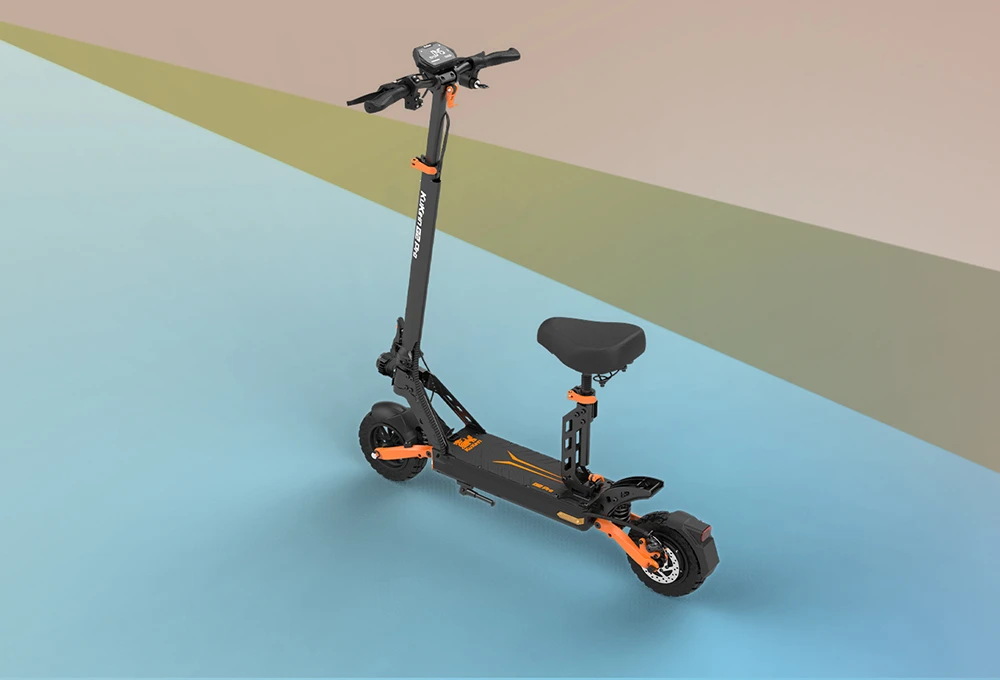 KuKirin G2 Pro 2024 New version Folding Electric Scooter 9.0x3.0 Inch Tubeless Vacuum Tire 600W Motor 48V 15.6Ah Battery 58km Max Range, HD LCD Display Dual Disc Brake Led Light  Spring Shock Absorber, Detachable Seat Turn signal light