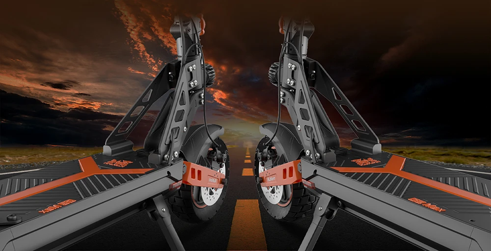 KuKirin G2 Max Electric Scooter 10 Inch Off-road Tires 1000W Motor 55Km/h Max Speed 48V 20Ah Battery 80km Range 120KG Max Load Detachable Seat Adjustable Height