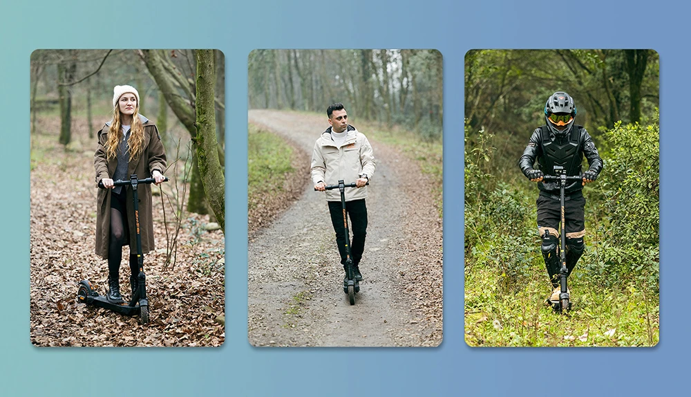 KuKirin S1 Max Foldable Electric Scooter, 350W Motor, 36V 10.4Ah Battery, 8-inch Tires, Taillight 39km Range, Spring Shock Absorption, Big Display, 15-degree slope, IP54 Waterproof Safety folding buckle