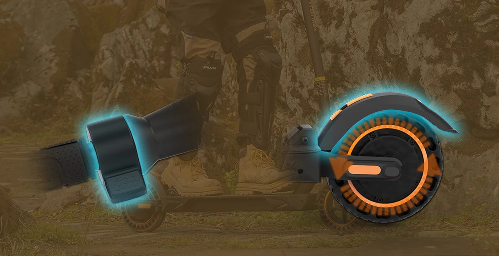 KuKirin S1 Max Foldable Electric Scooter, 350W Motor, 36V 10.4Ah Battery, 8-inch Tires, Taillight 39km Range, Spring Shock Absorption, Big Display, 15-degree slope, IP54 Waterproof Safety folding buckle