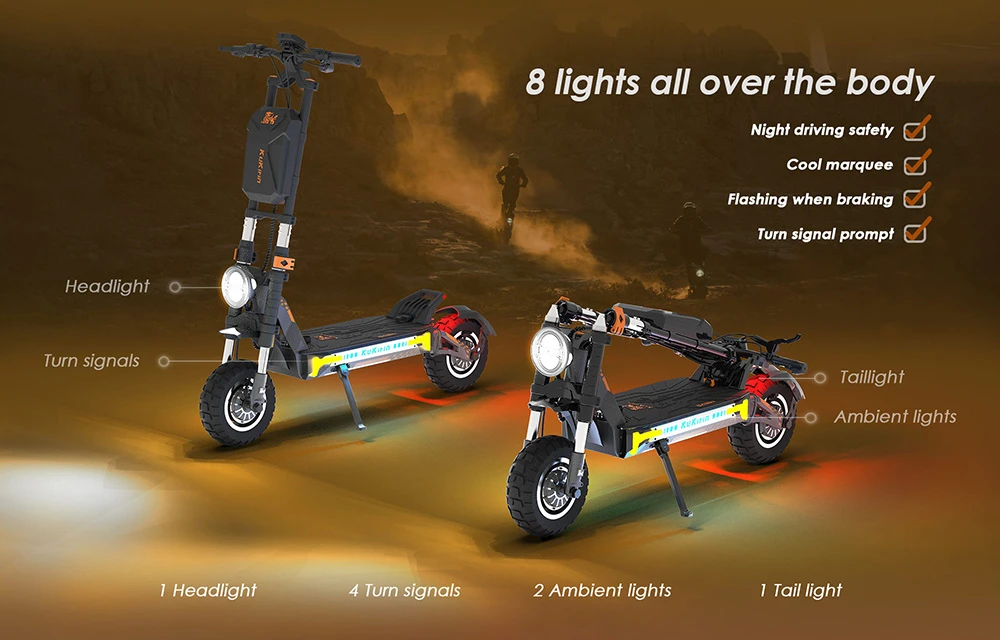 KuKirin G4 Max Off-Road Electric Scooter, 2*1600W Brushless Hub Motor, 12-inch Off-road Pneumatic Tires, 60V 35.2Ah Battery, 95km Max Range, 86km/h Max Speed, Front & Rear Piston Oil Brake, IP54 Waterproof