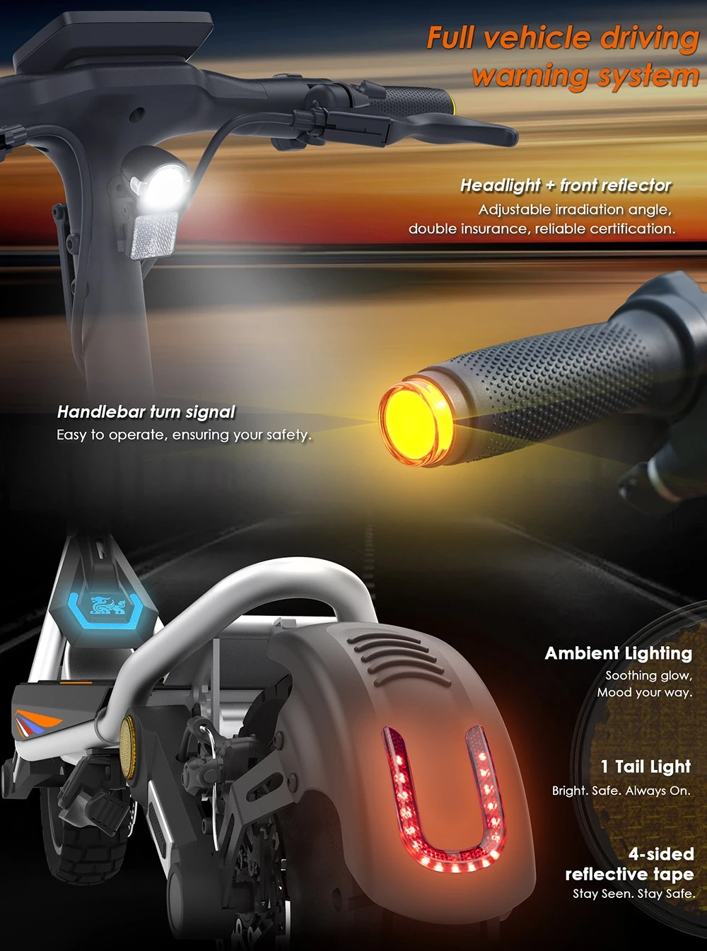 Kukirin A1 Folding Electric Scooter, 800W Motor, 48V 13Ah Battery, 10 inch Vacuum Tire, 45km/h Max Speed, 45km Range, Front & Rear Disc Brake, Front & Rear Shock Absorption