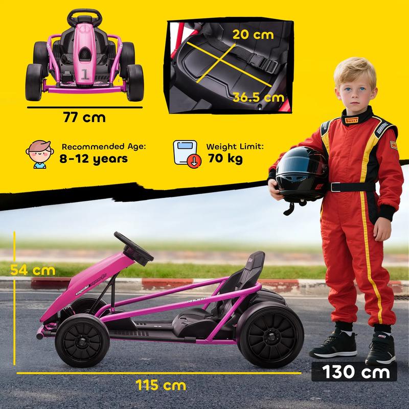 ⏰ LAST DAY 50% OFF 💥24V Drifting Go Kart (7.5/8.1mph, Music)