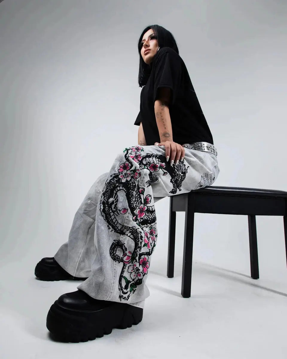 "Dragon" Jeans (White)