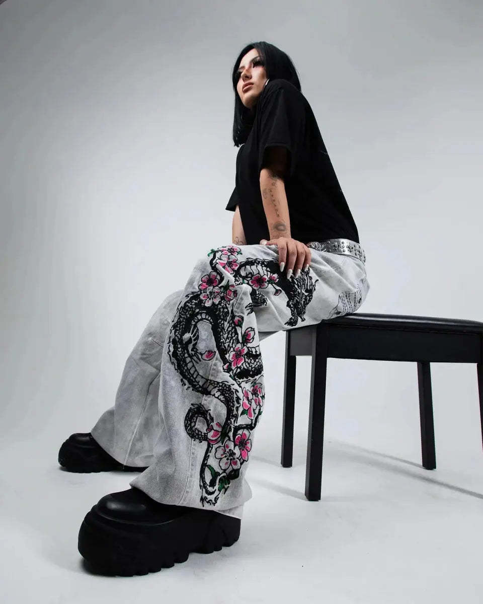 "Dragon" Jeans (White)