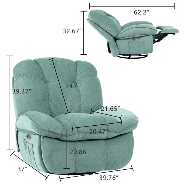 Spring Sale - Power Rocker Recliner Chair with Vibrating Massage