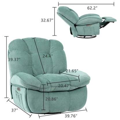 Spring Sale - Power Rocker Recliner Chair with Vibrating Massage