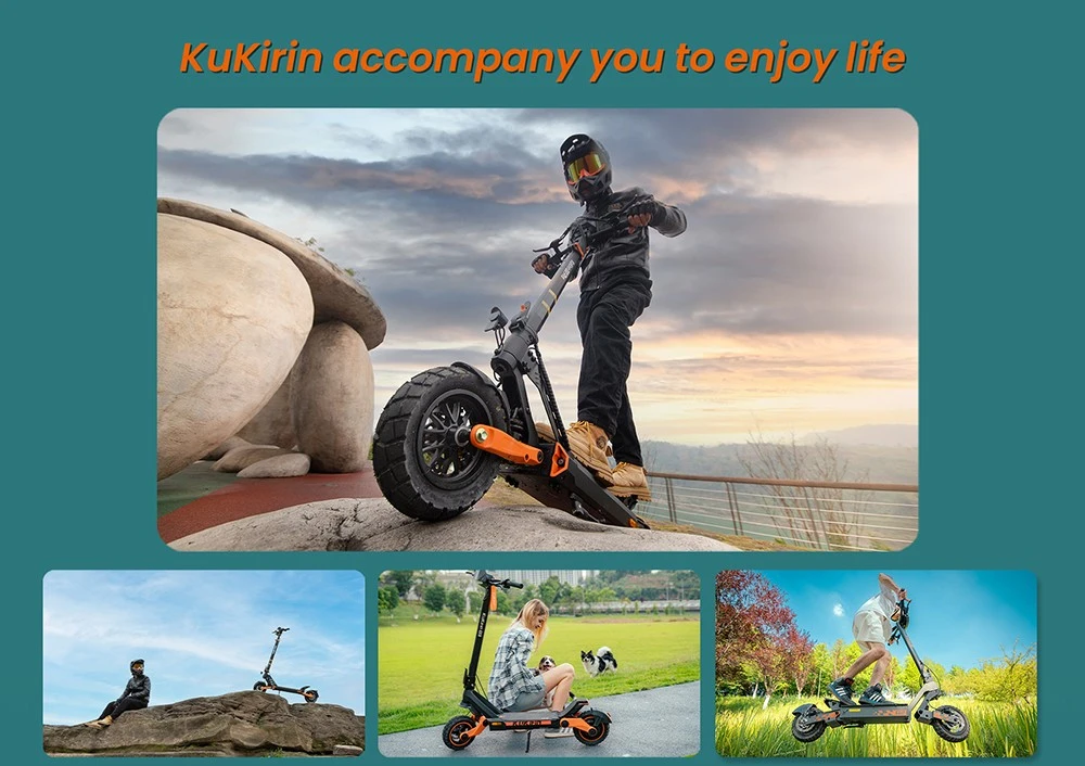 KuKirin G2 Pro (VMP) Electric Scooter, 500W Motor, 48V 15.6Ah Battery, 9 inch Vacuum Tire, 25km/h Max Speed, 65km Range, Front & Rear Disc Brakes, Spring Shock Adsorption