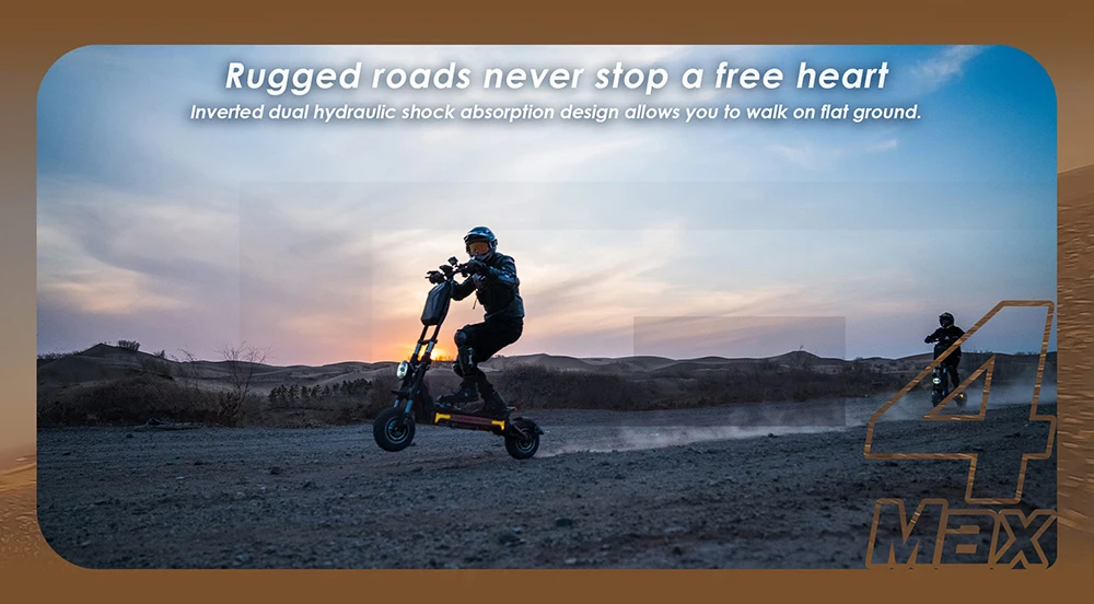 KuKirin G4 Max Off-Road Electric Scooter, 2*1600W Brushless Hub Motor, 12-inch Off-road Pneumatic Tires, 60V 35.2Ah Battery, 95km Max Range, 86km/h Max Speed, Front & Rear Piston Oil Brake, IP54 Waterproof