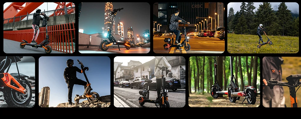 KuKirin G4 Off-Road Electric Scooter with 2000W Motor, 60V 20Ah Battery, 75km Top Range, 70km/h Max Speed, 11 Inch Vacuum Tires, Turn Signal - Black