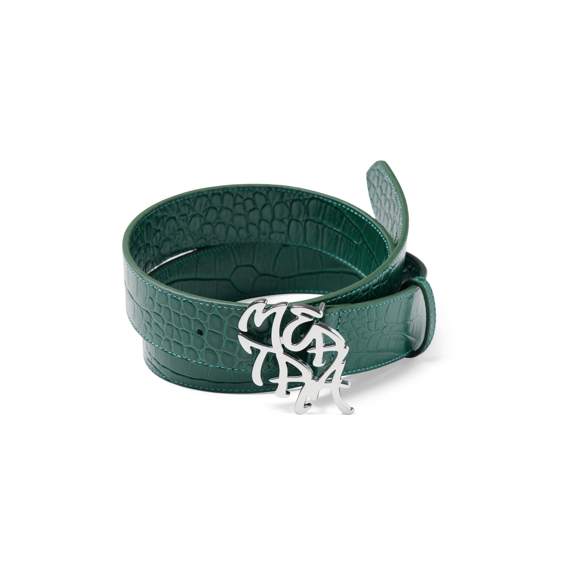 mertra Alligator Skin Belt y2k ベルト MERTRA Alligator Skin Belt ロゴバックルベルト y2k - メルカリ