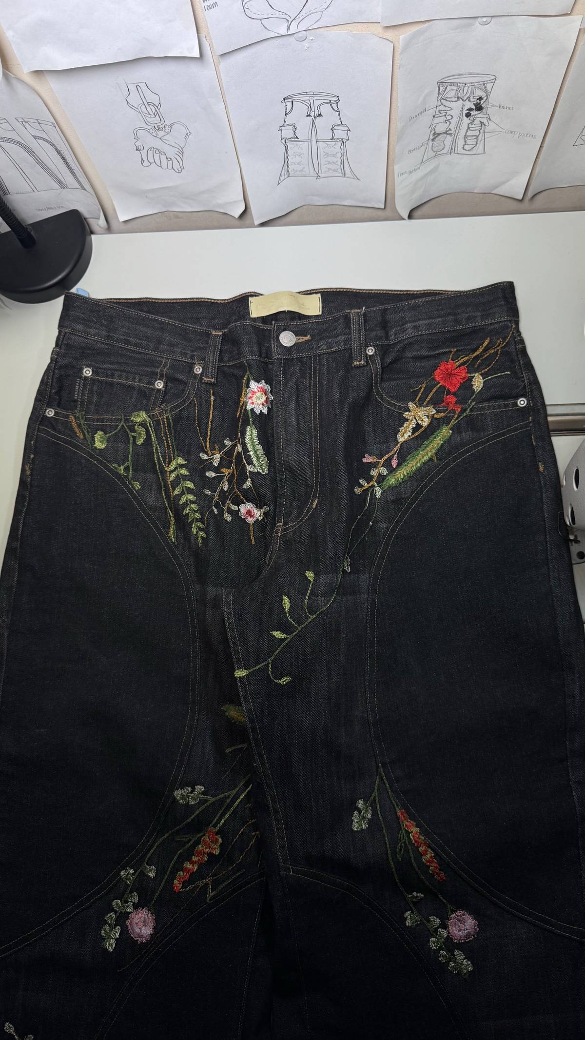 floral denim