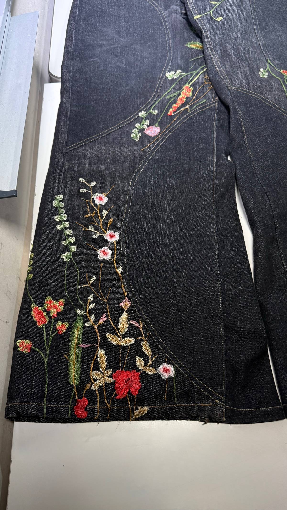 floral denim